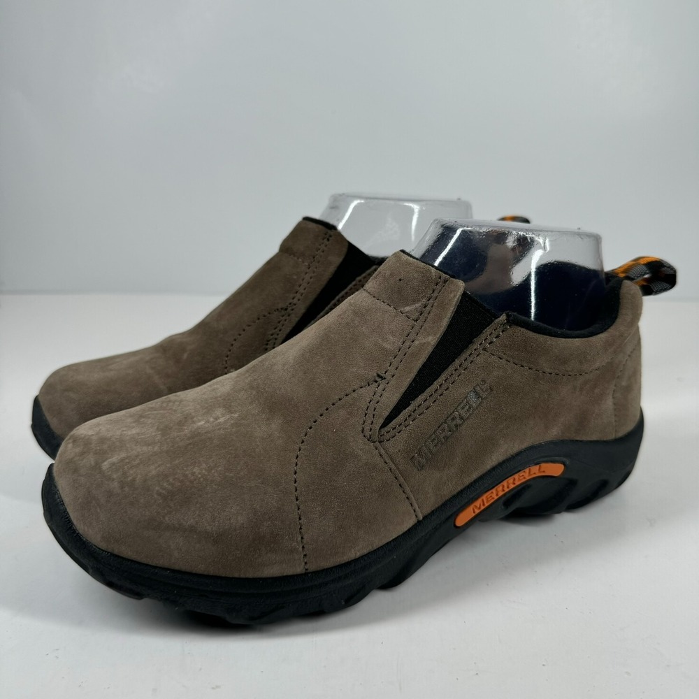 Merrell Jungle Moc Kids Youth US 4M Gunsmoke Suede Slip-On Loafer Shoes J95635